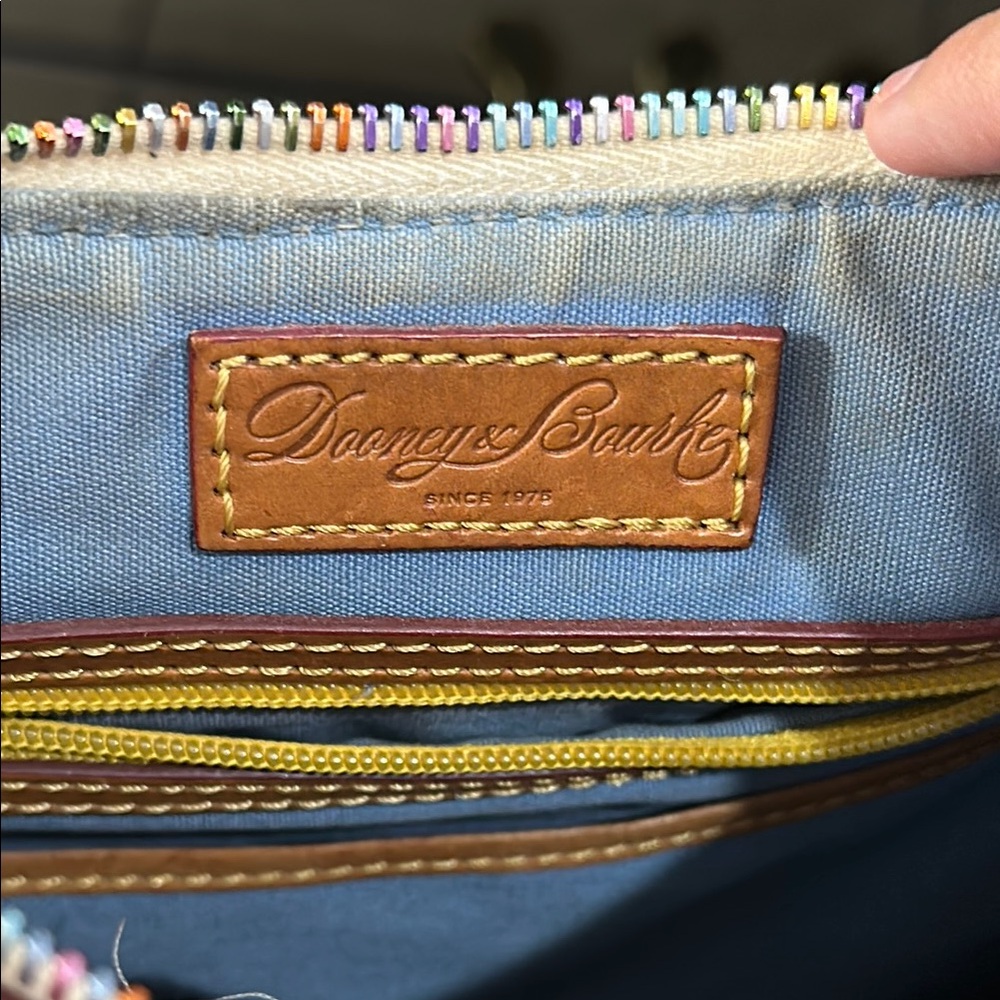 Dooney & Bourke Vintage Leather Rainbow Shoulder Bag - Picture 2 of 5